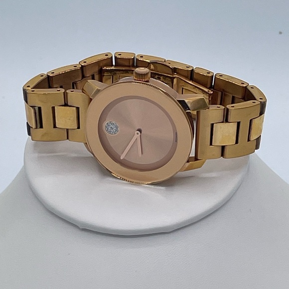 Movado bold rose gold watch